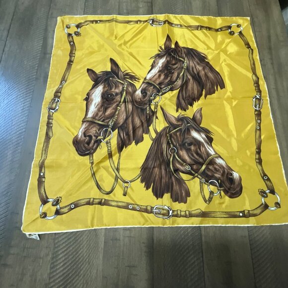 Equestrian  Western Ranch Rodeo Horse Head Bridle Scarf Cravat Ascot - Picture 2 of 5